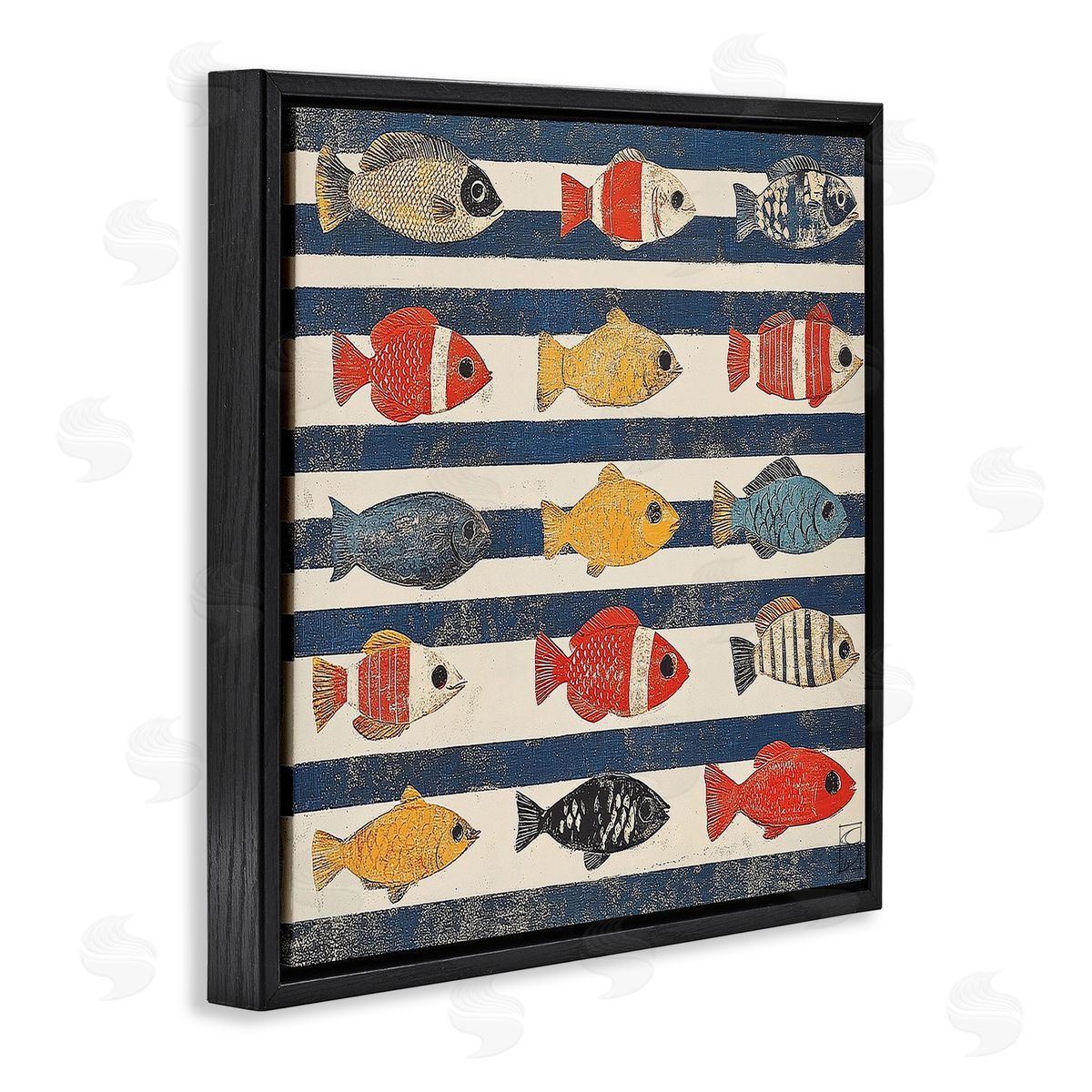 Sara Culpepper Nautical Fish Assortment Canvas Wall Art Print