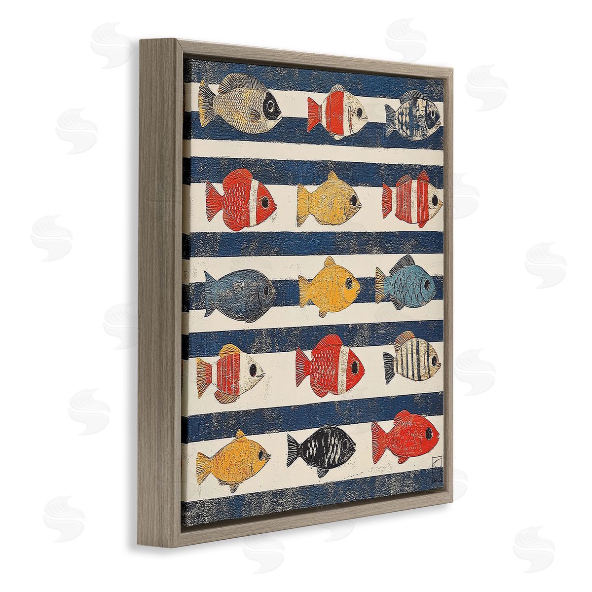 Sara Culpepper Nautical Fish Assortment Canvas Wall Art Print