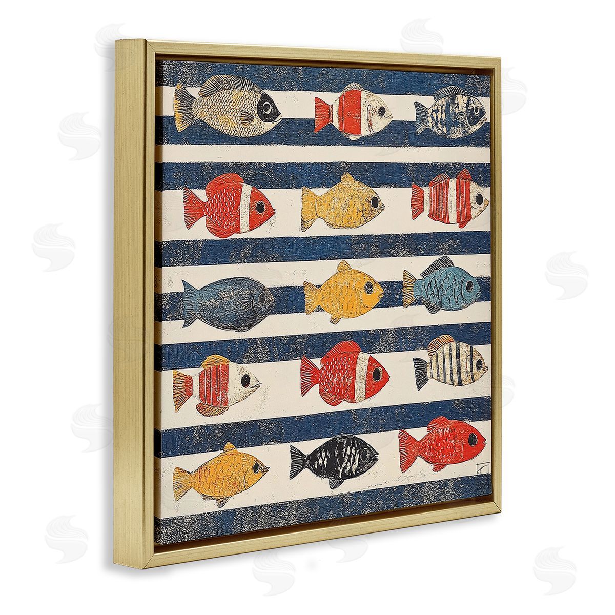 Sara Culpepper Nautical Fish Assortment Canvas Wall Art Print