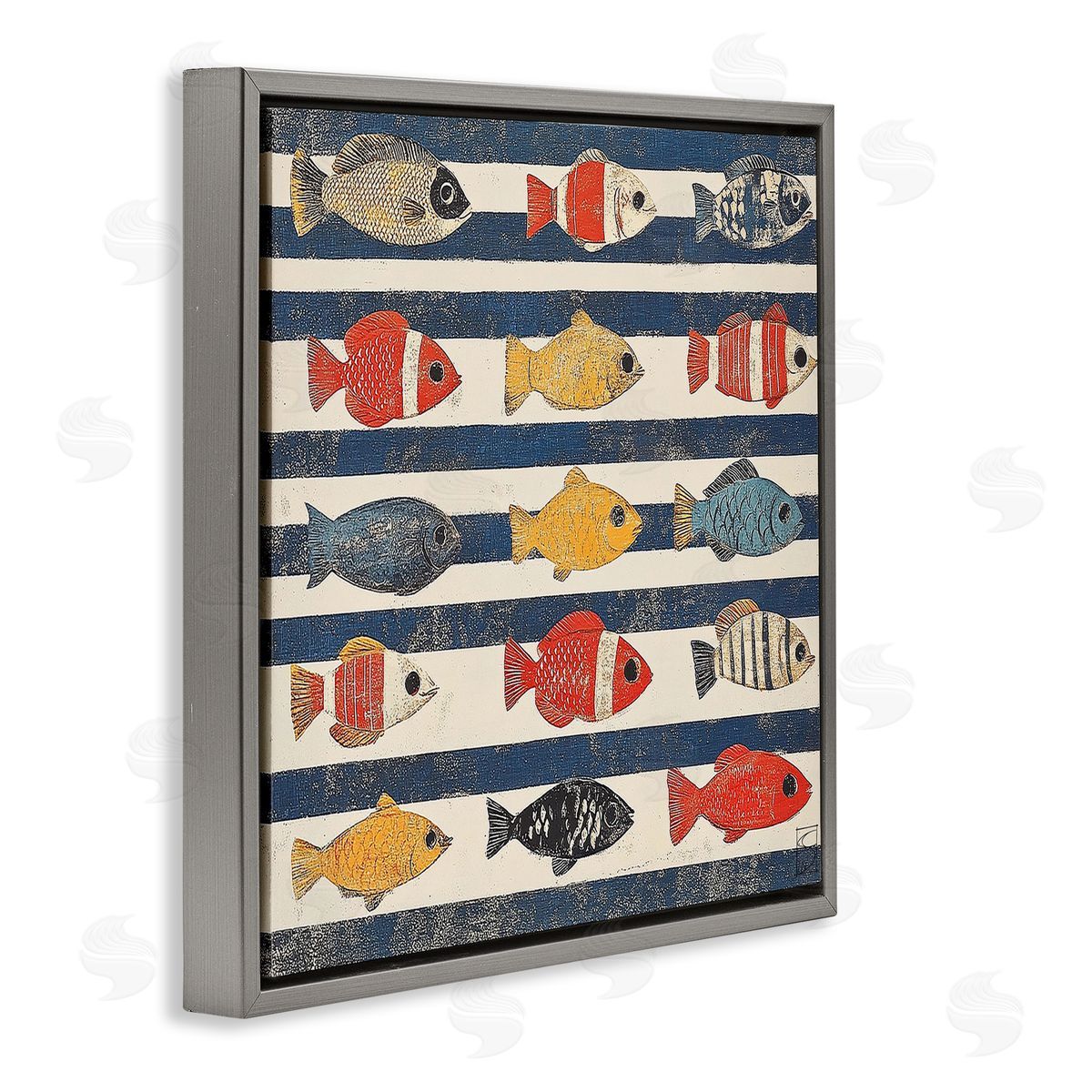 Sara Culpepper Nautical Fish Assortment Canvas Wall Art Print