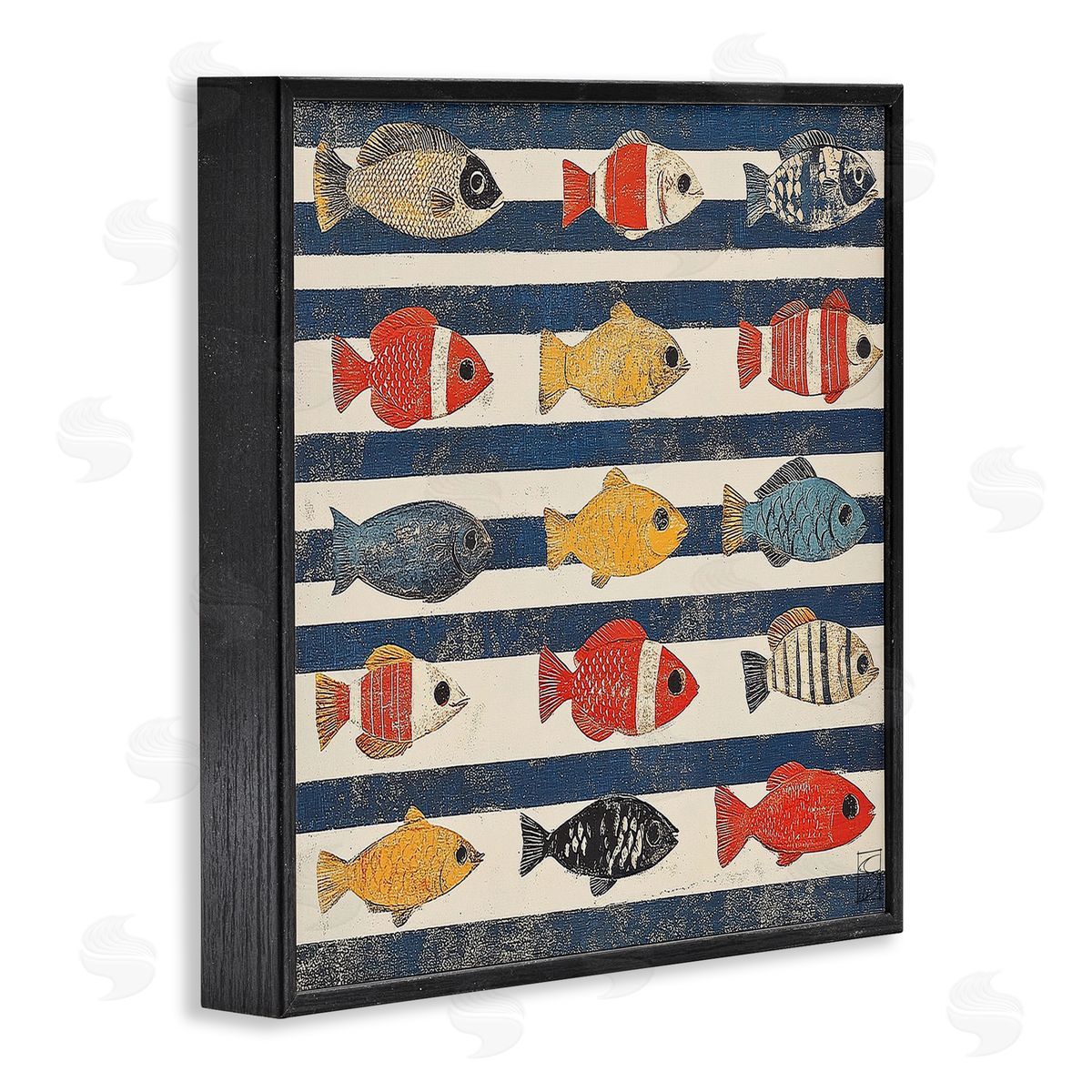 Sara Culpepper Nautical Fish Assortment Canvas Wall Art Print