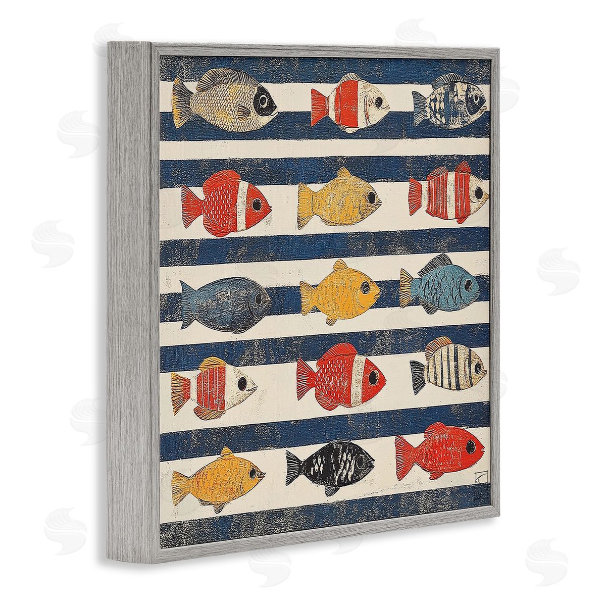 Sara Culpepper Nautical Fish Assortment Canvas Wall Art Print