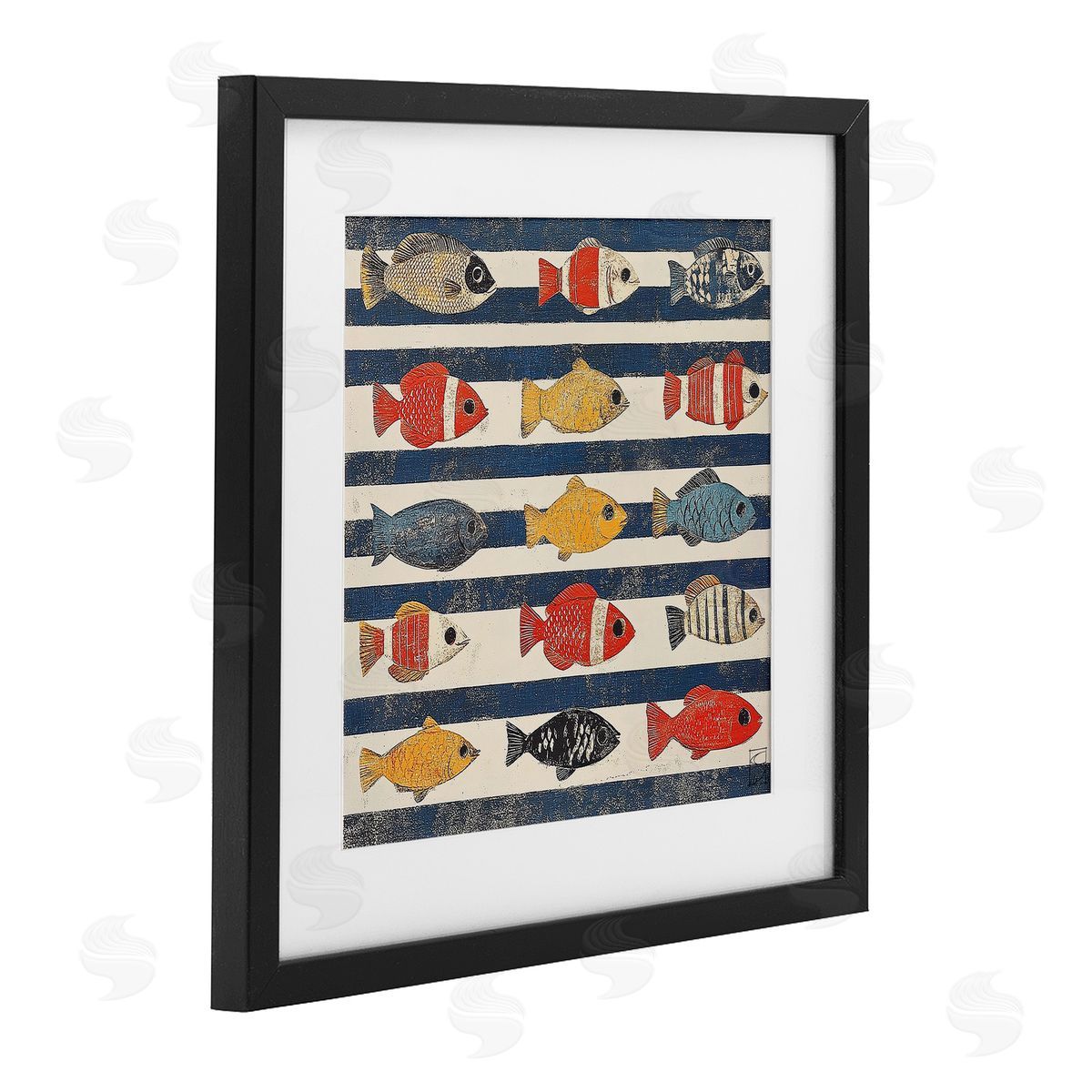 Sara Culpepper Nautical Fish Assortment Canvas Wall Art Print