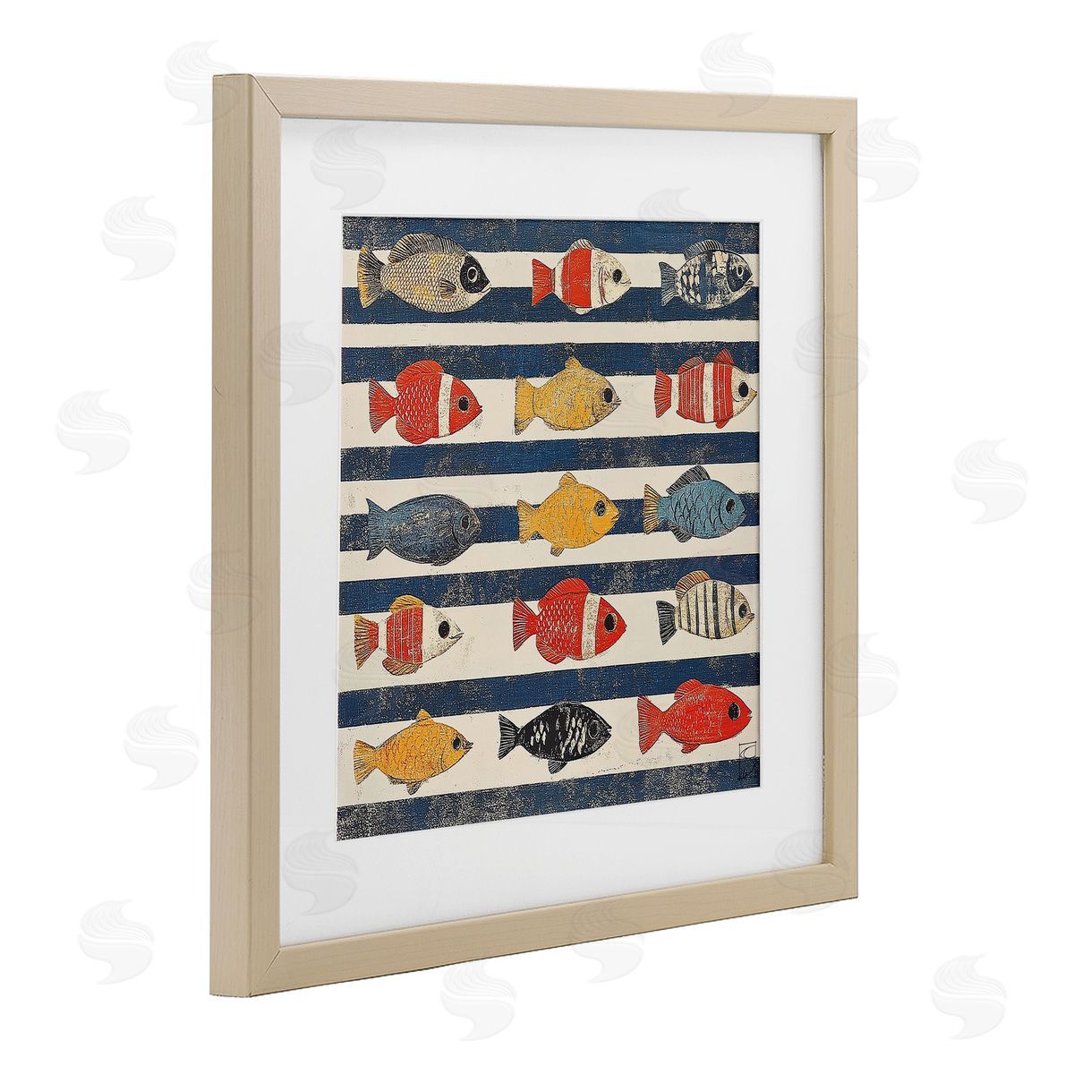 Sara Culpepper Nautical Fish Assortment Canvas Wall Art Print
