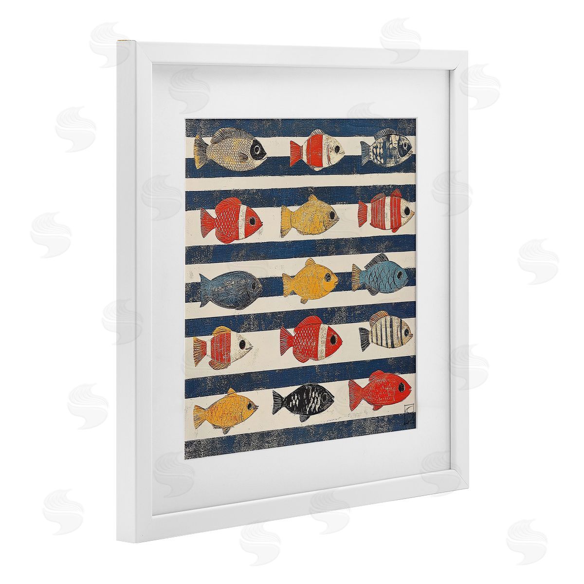 Sara Culpepper Nautical Fish Assortment Canvas Wall Art Print