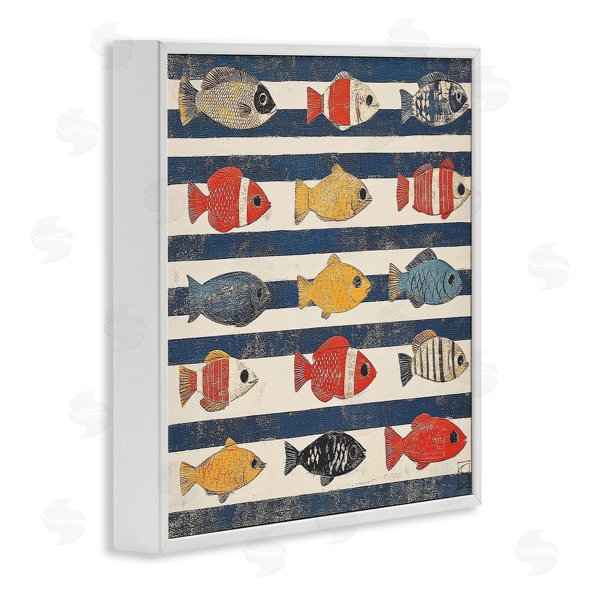 Sara Culpepper Nautical Fish Assortment Canvas Wall Art Print