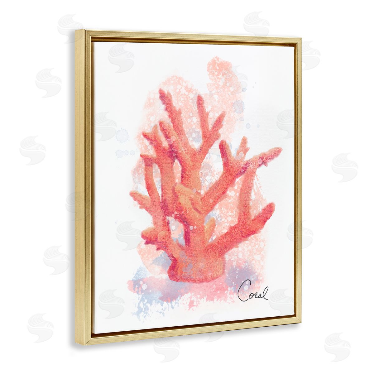 Matthew Piotrowicz Peach Coastal Coral Canvas Wall Art Print