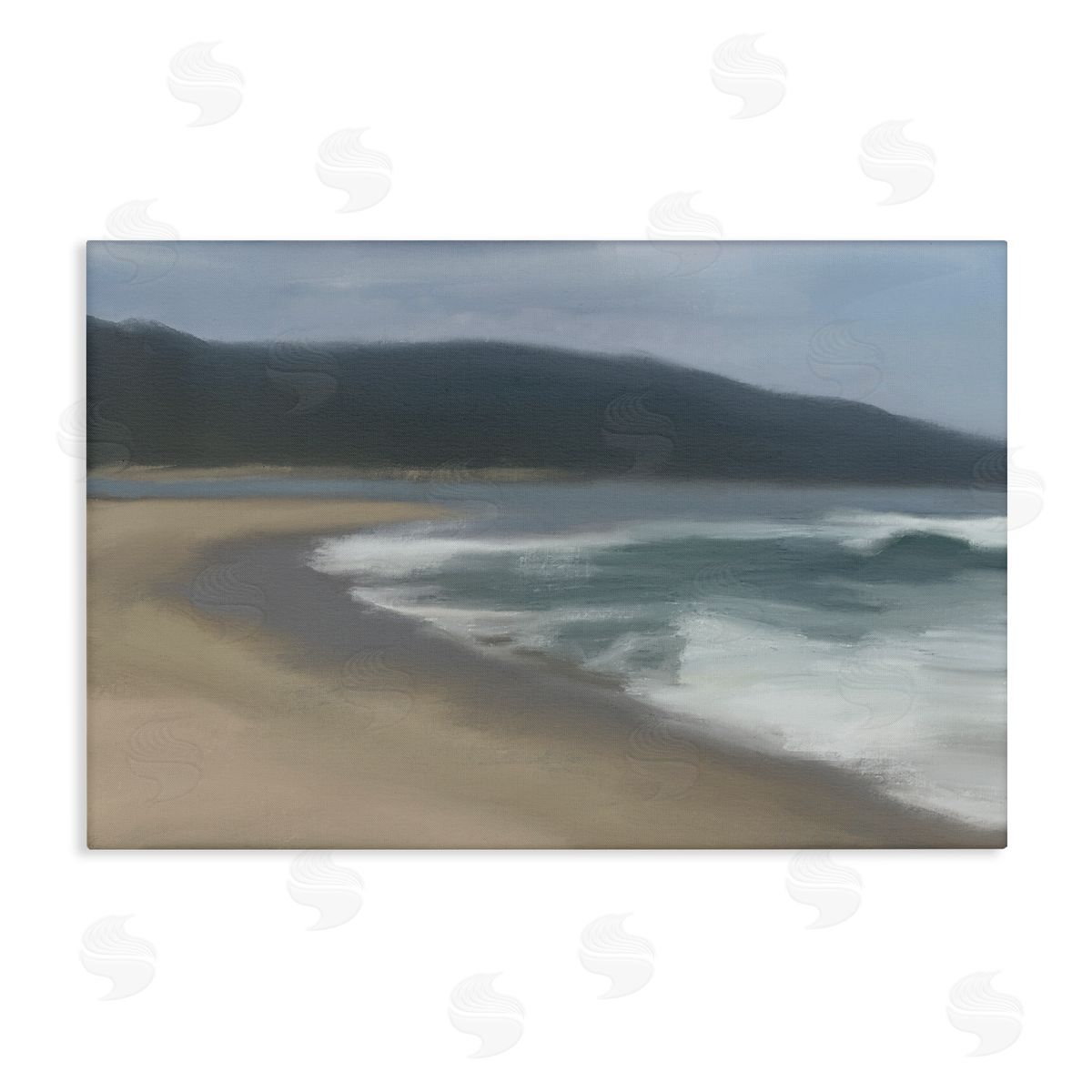 Matthew Piotrowicz Hazy Beach Curve Canvas Wall Art Print