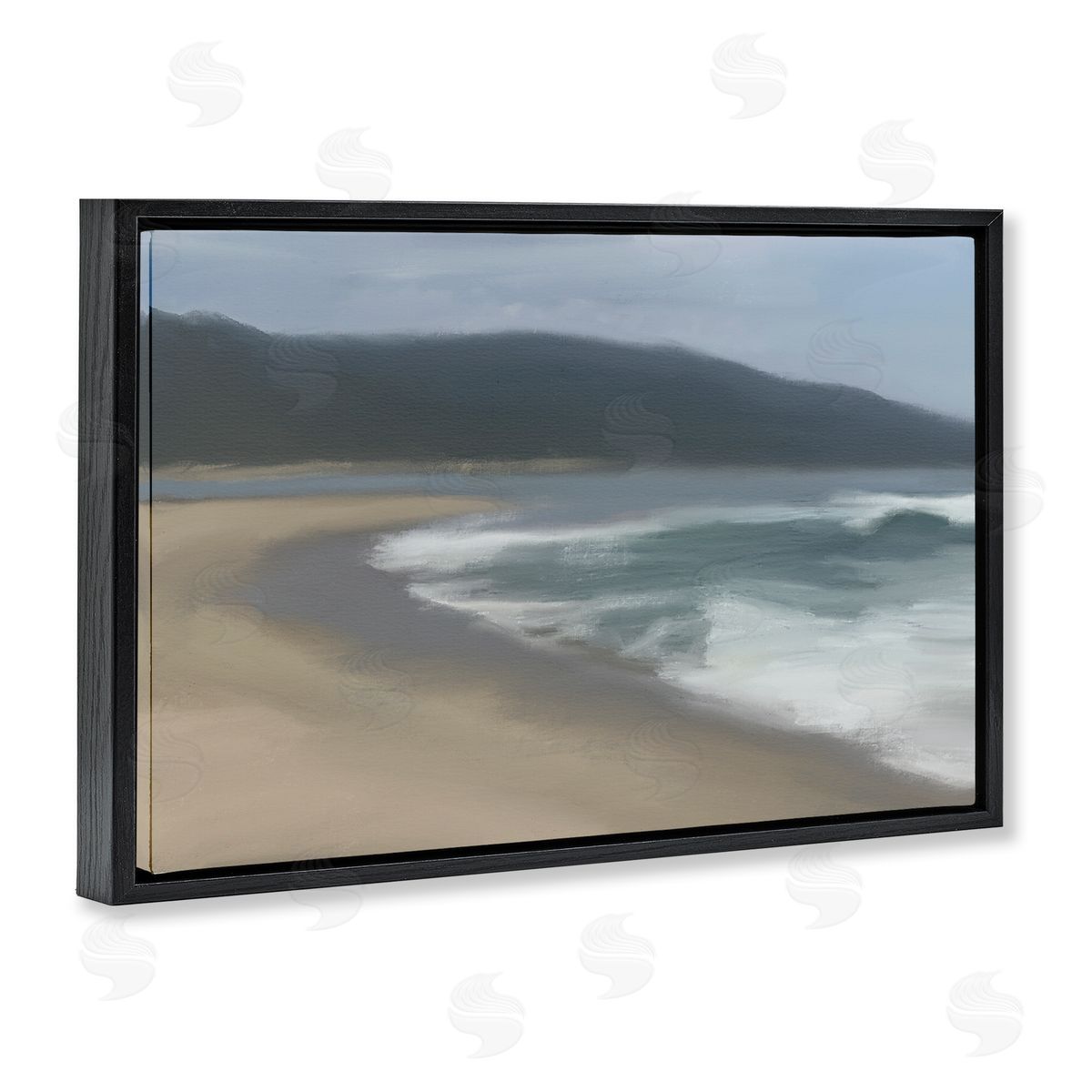 Matthew Piotrowicz Hazy Beach Curve Canvas Wall Art Print