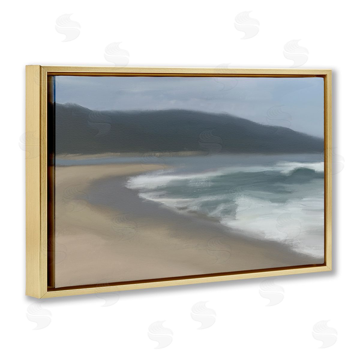 Matthew Piotrowicz Hazy Beach Curve Canvas Wall Art Print
