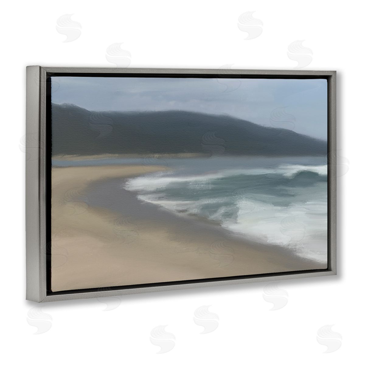 Matthew Piotrowicz Hazy Beach Curve Canvas Wall Art Print