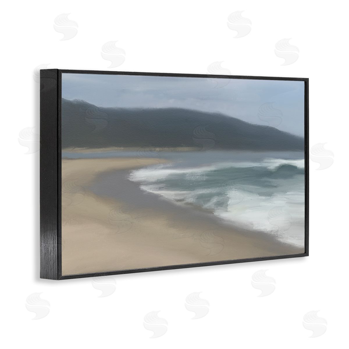 Matthew Piotrowicz Hazy Beach Curve Canvas Wall Art Print