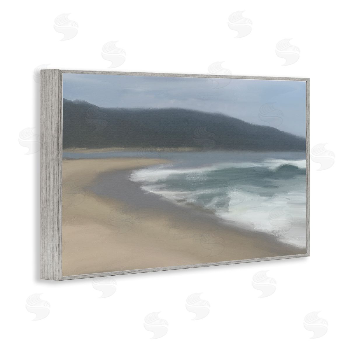Matthew Piotrowicz Hazy Beach Curve Canvas Wall Art Print
