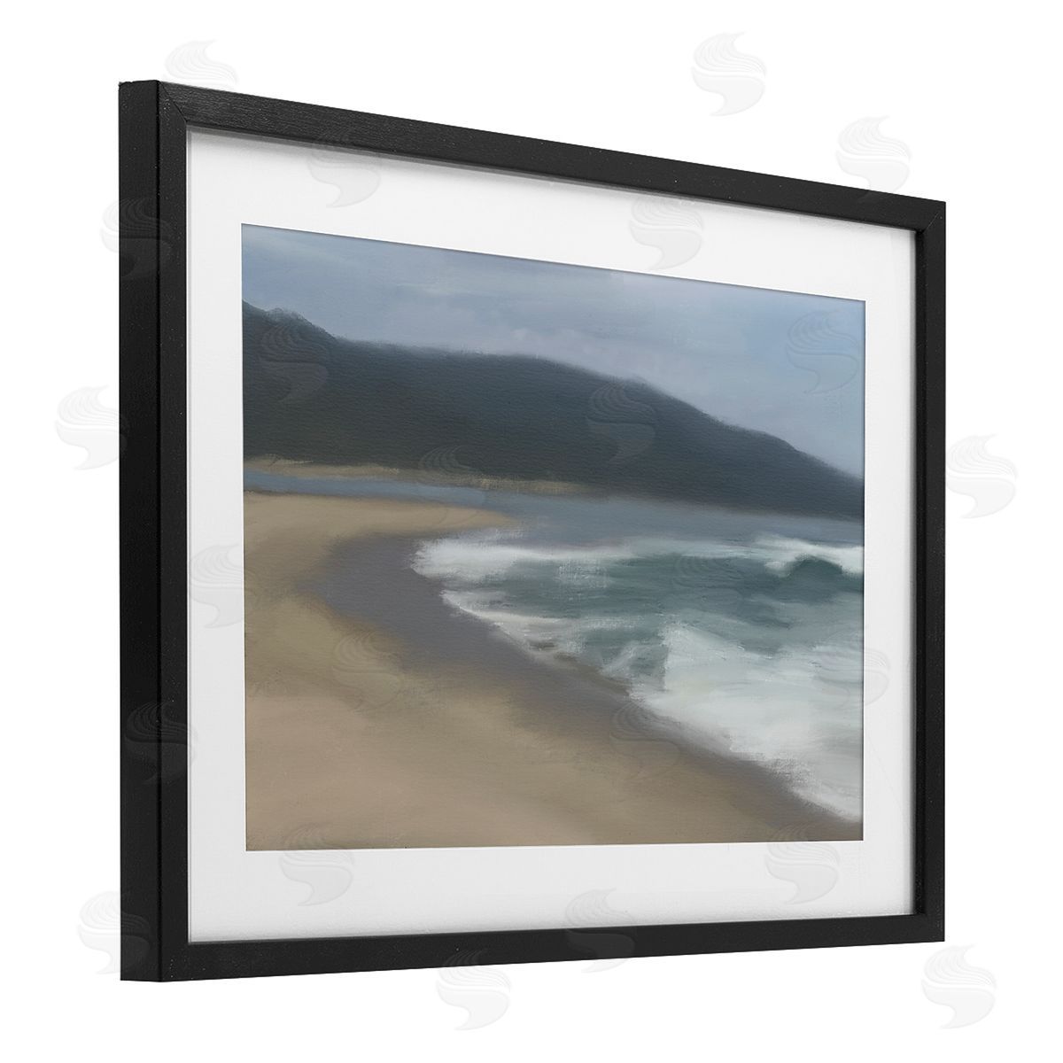 Matthew Piotrowicz Hazy Beach Curve Canvas Wall Art Print