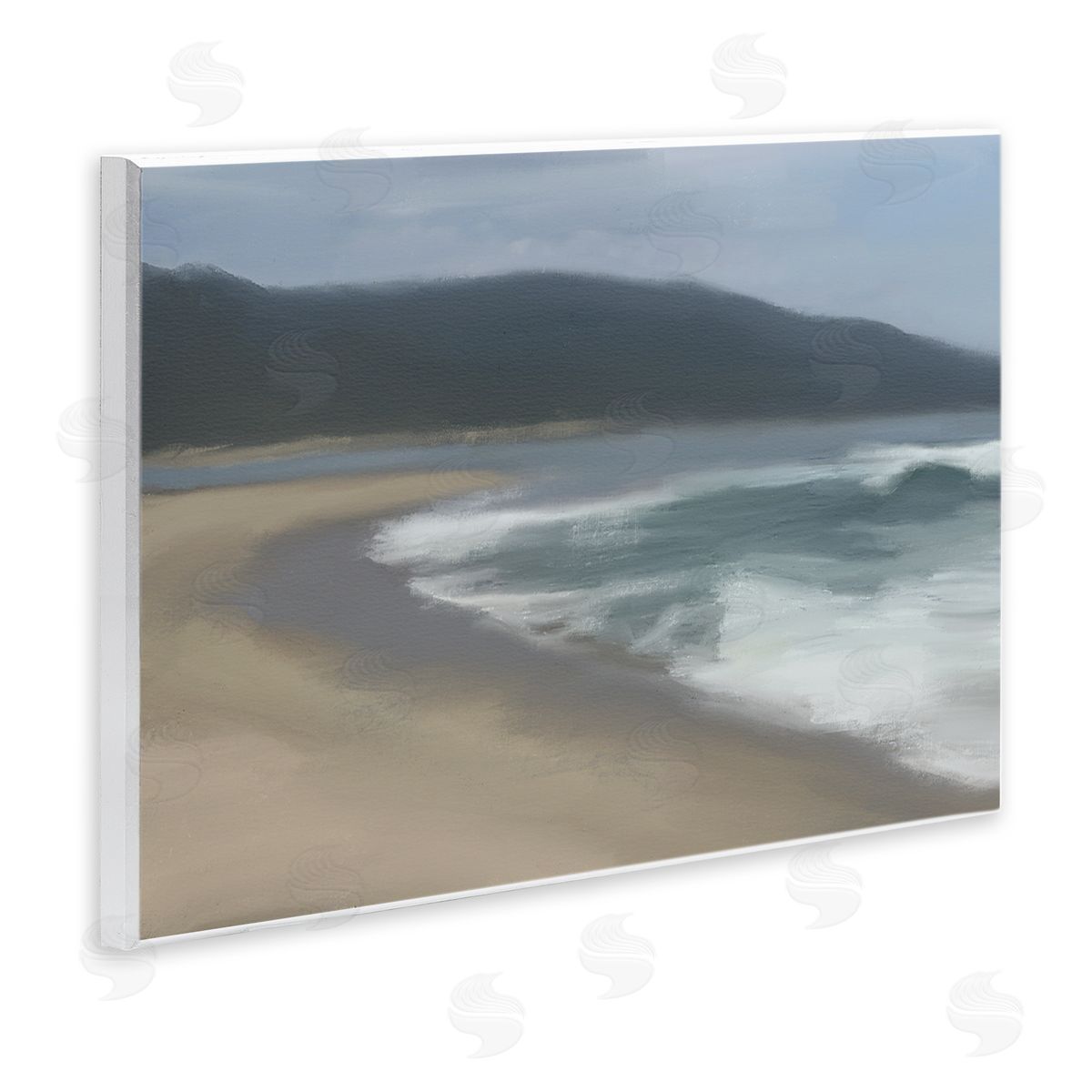 Matthew Piotrowicz Hazy Beach Curve Canvas Wall Art Print