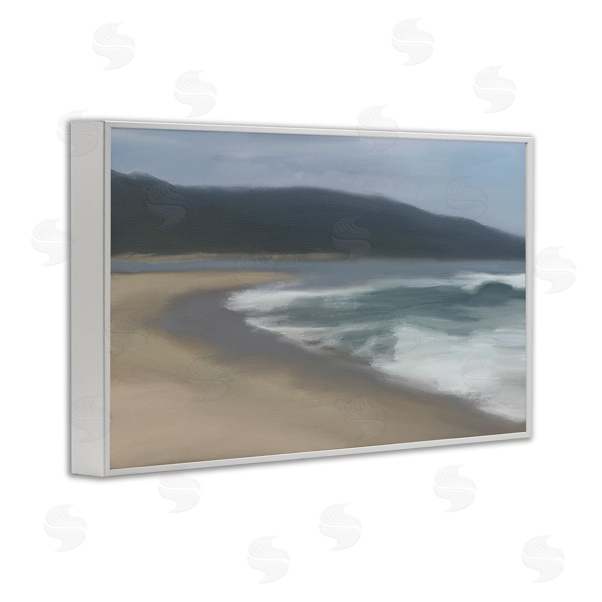 Matthew Piotrowicz Hazy Beach Curve Canvas Wall Art Print