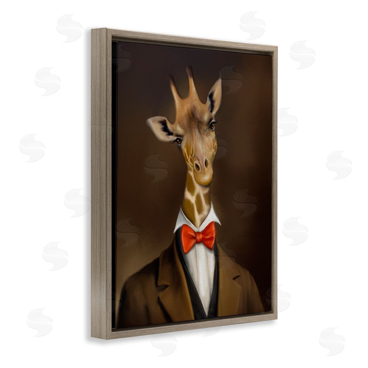 Matthew Piotrowicz Gentleman Giraffe Bowtie Canvas Wall Art Print