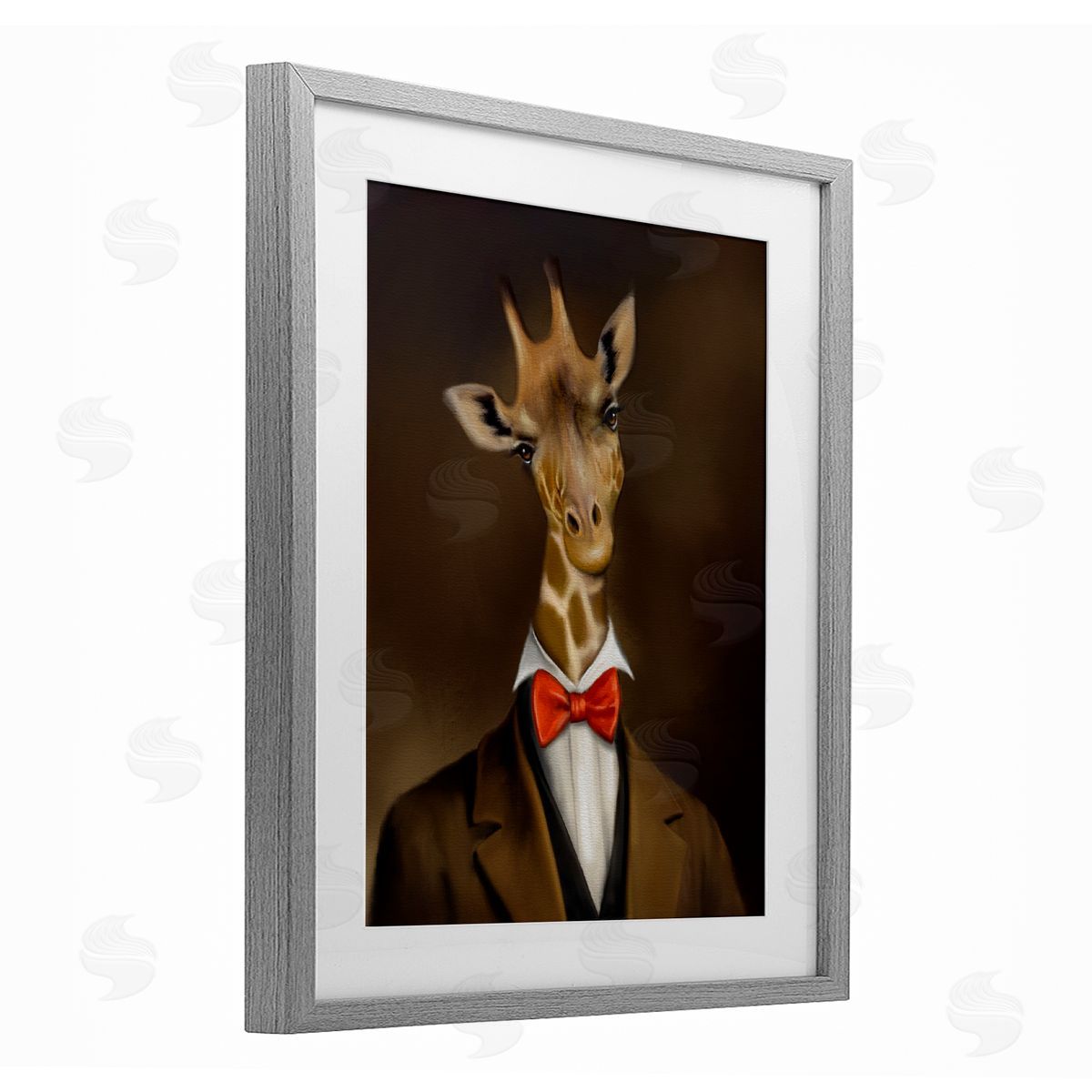 Matthew Piotrowicz Gentleman Giraffe Bowtie Canvas Wall Art Print