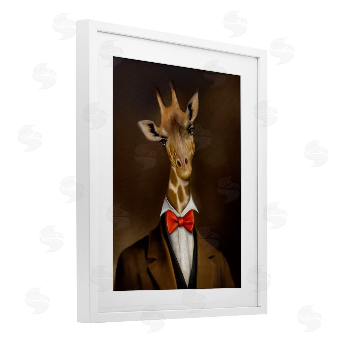 Matthew Piotrowicz Gentleman Giraffe Bowtie Canvas Wall Art Print