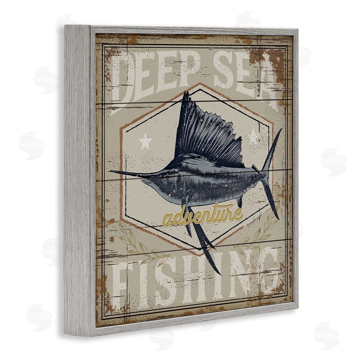 Jennifer Pugh Deep Sea Fishing Adventure Canvas Wall Art Print
