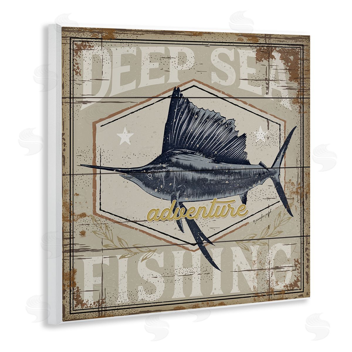 Jennifer Pugh Deep Sea Fishing Adventure Canvas Wall Art Print