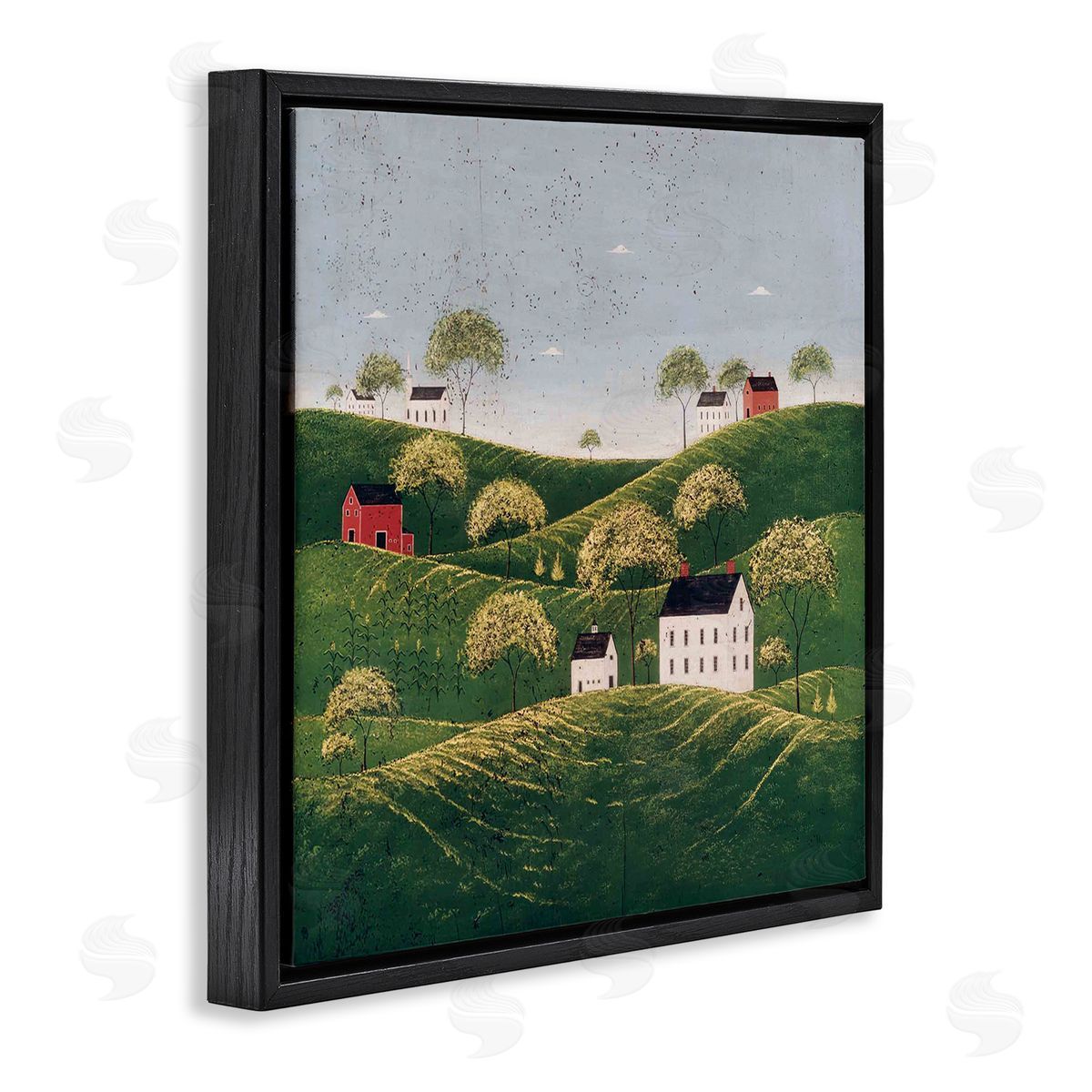 Warren Kimble Rolling Hills in Countryside Village Canvas Wall Art Print
