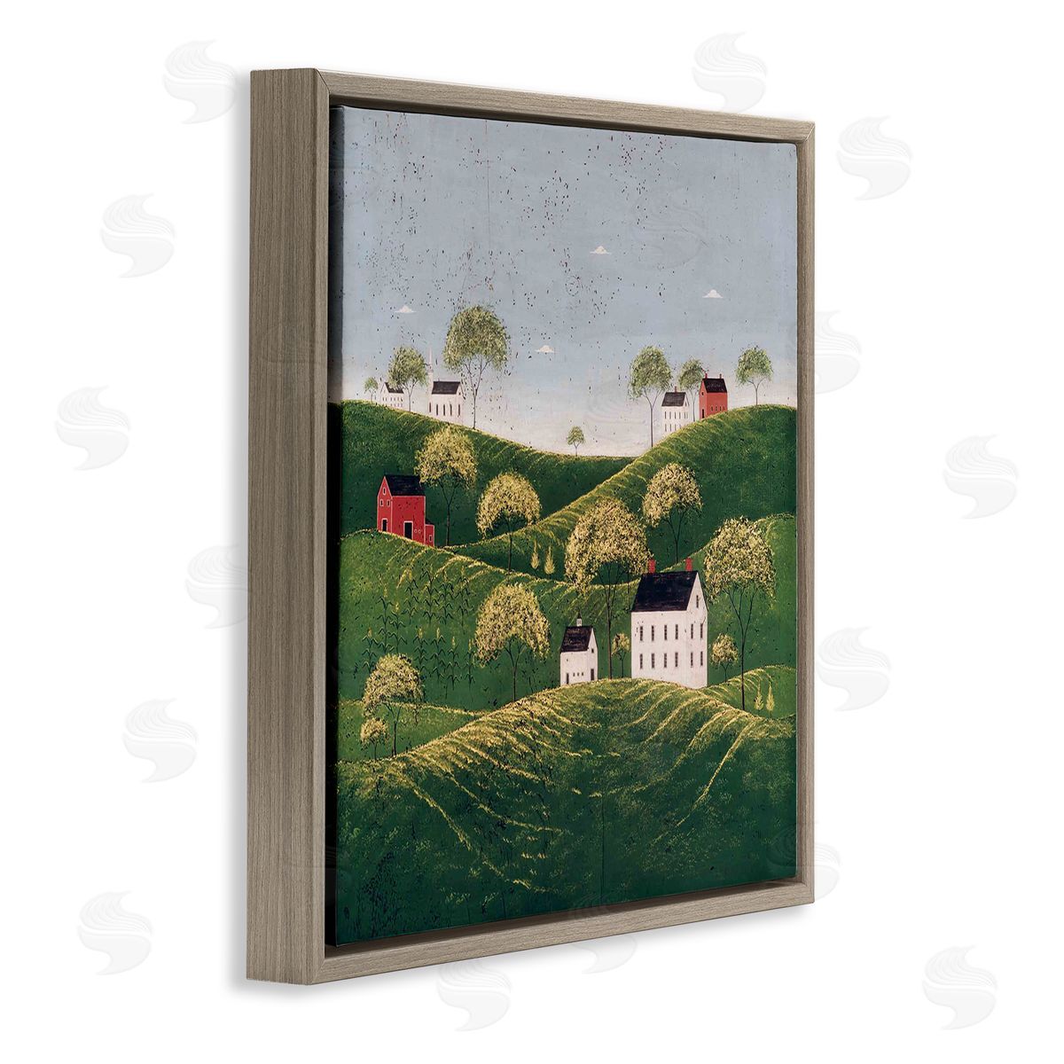Warren Kimble Rolling Hills in Countryside Village Canvas Wall Art Print