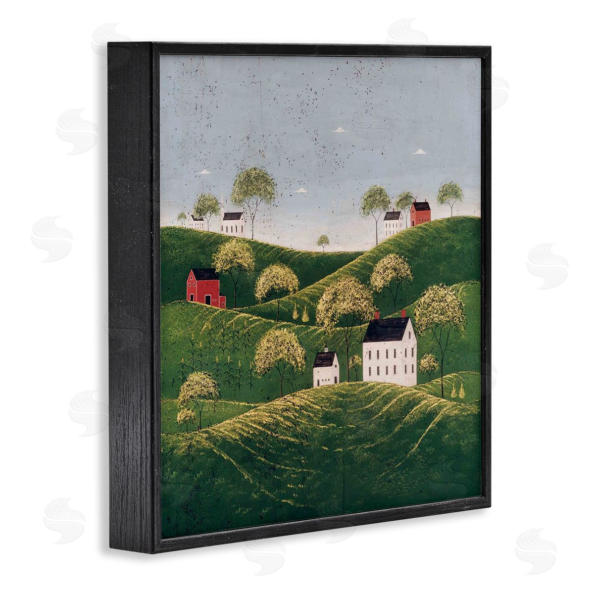 Warren Kimble Rolling Hills in Countryside Village Canvas Wall Art Print