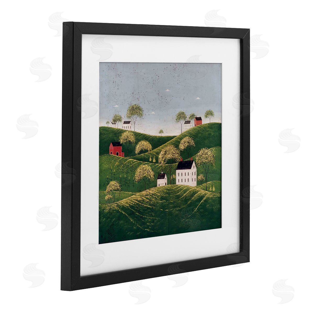 Warren Kimble Rolling Hills in Countryside Village Canvas Wall Art Print