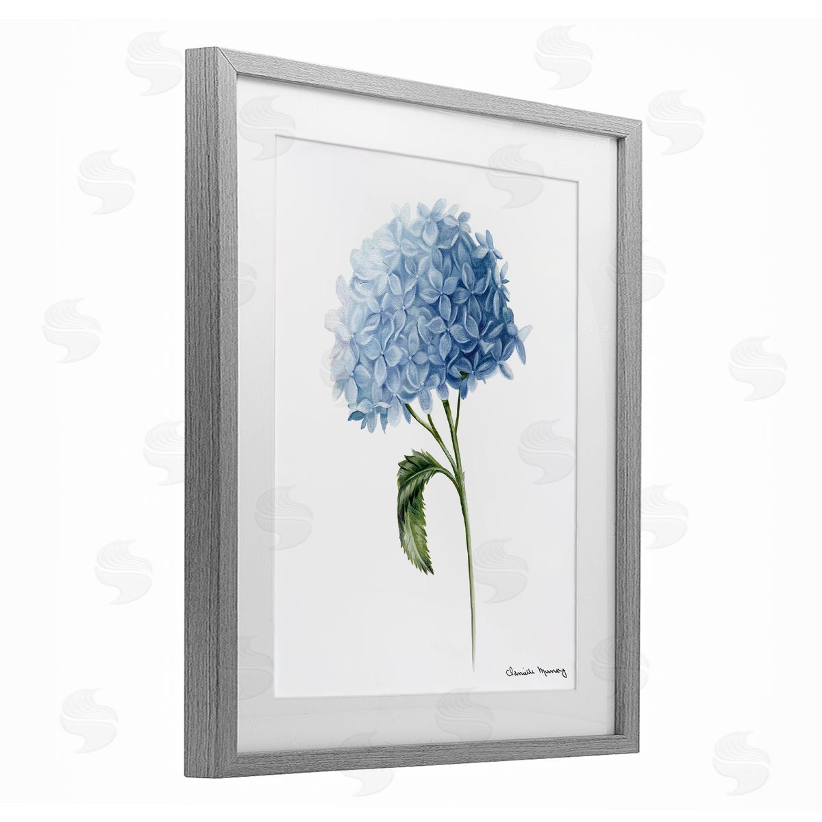 Danielle Murray Blue Hydrangea In Bloom Canvas Wall Art Print
