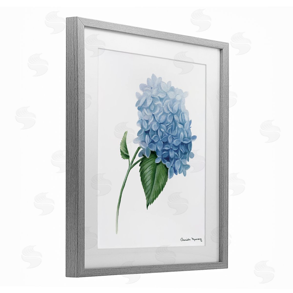 Danielle Murray Hydrangea Stem In Bloom Canvas Wall Art Print