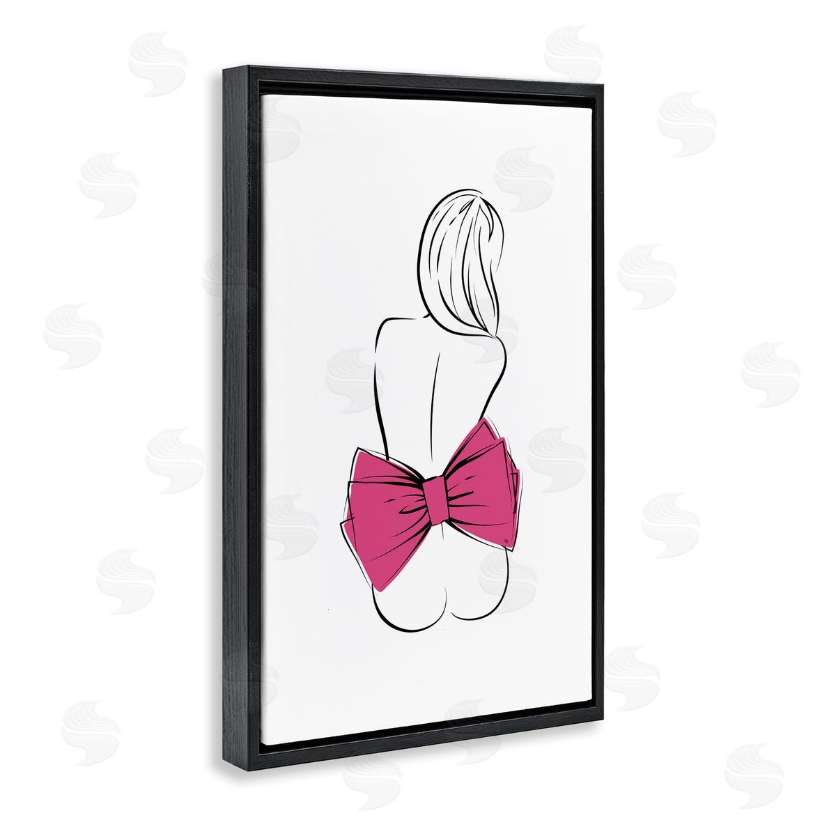 Martina Pavlova Pink Bow Nude Canvas Wall Art Print