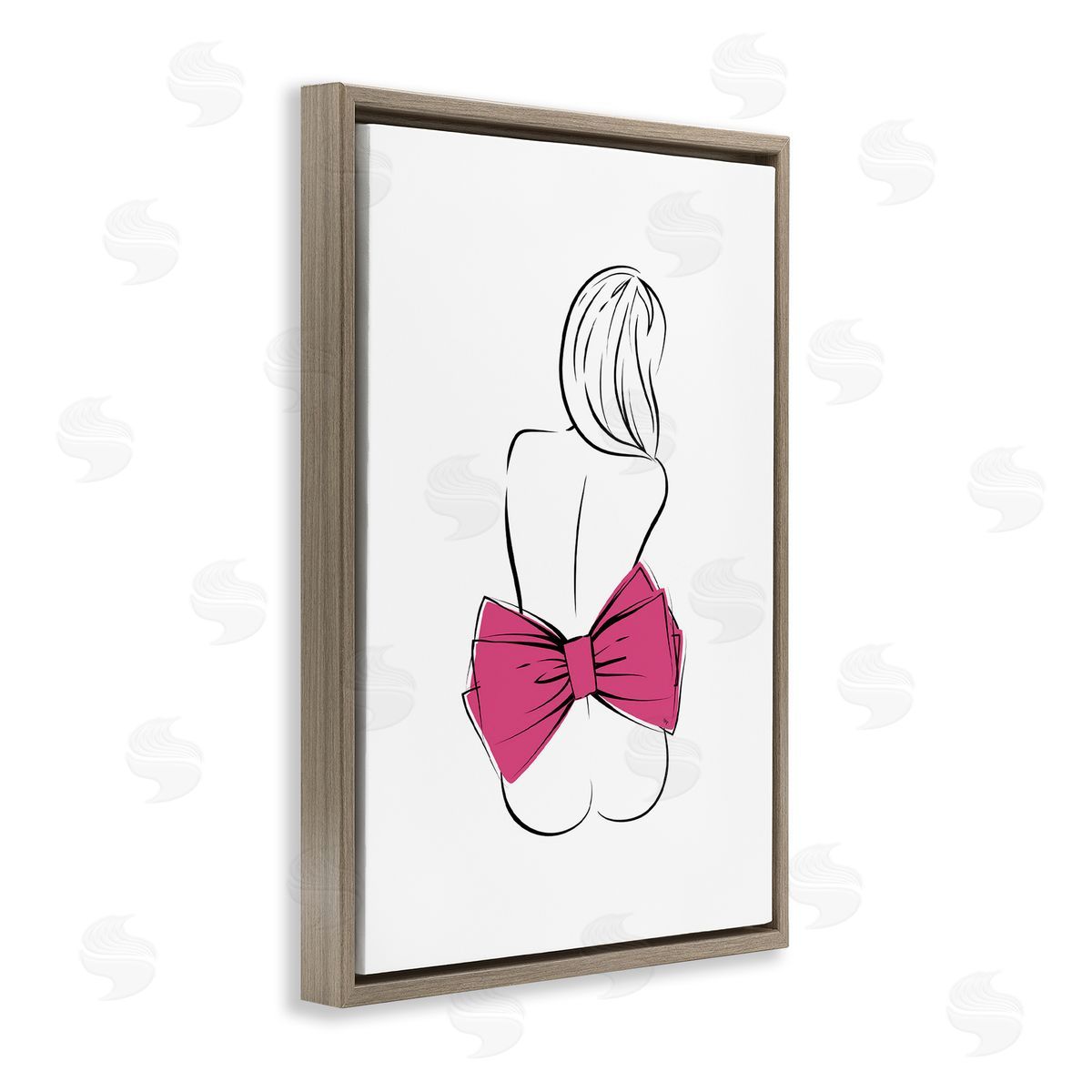 Martina Pavlova Pink Bow Nude Canvas Wall Art Print