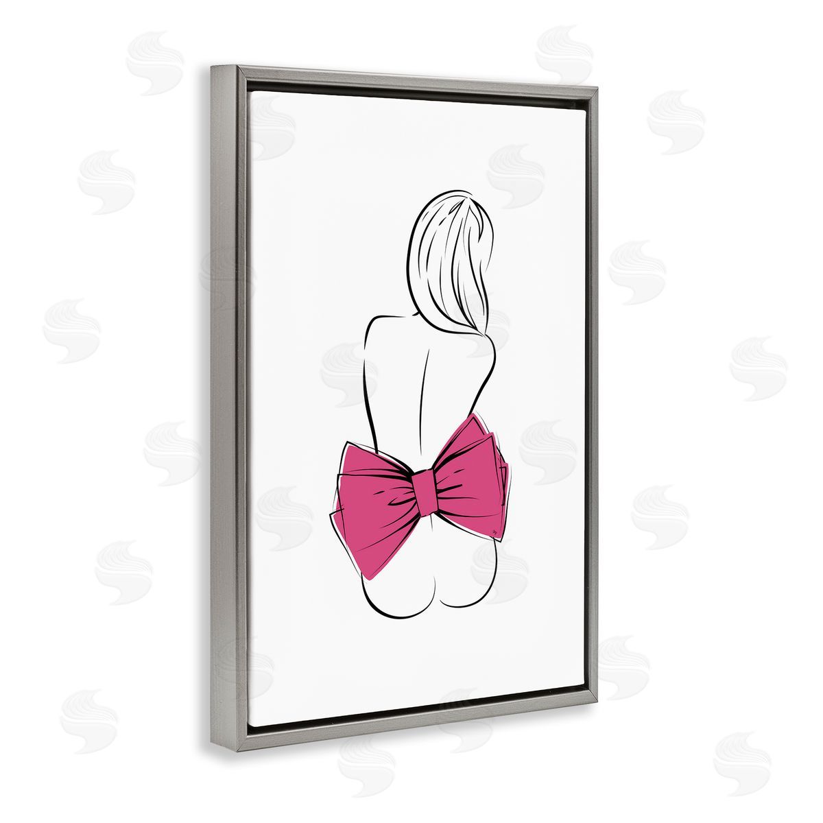 Martina Pavlova Pink Bow Nude Canvas Wall Art Print