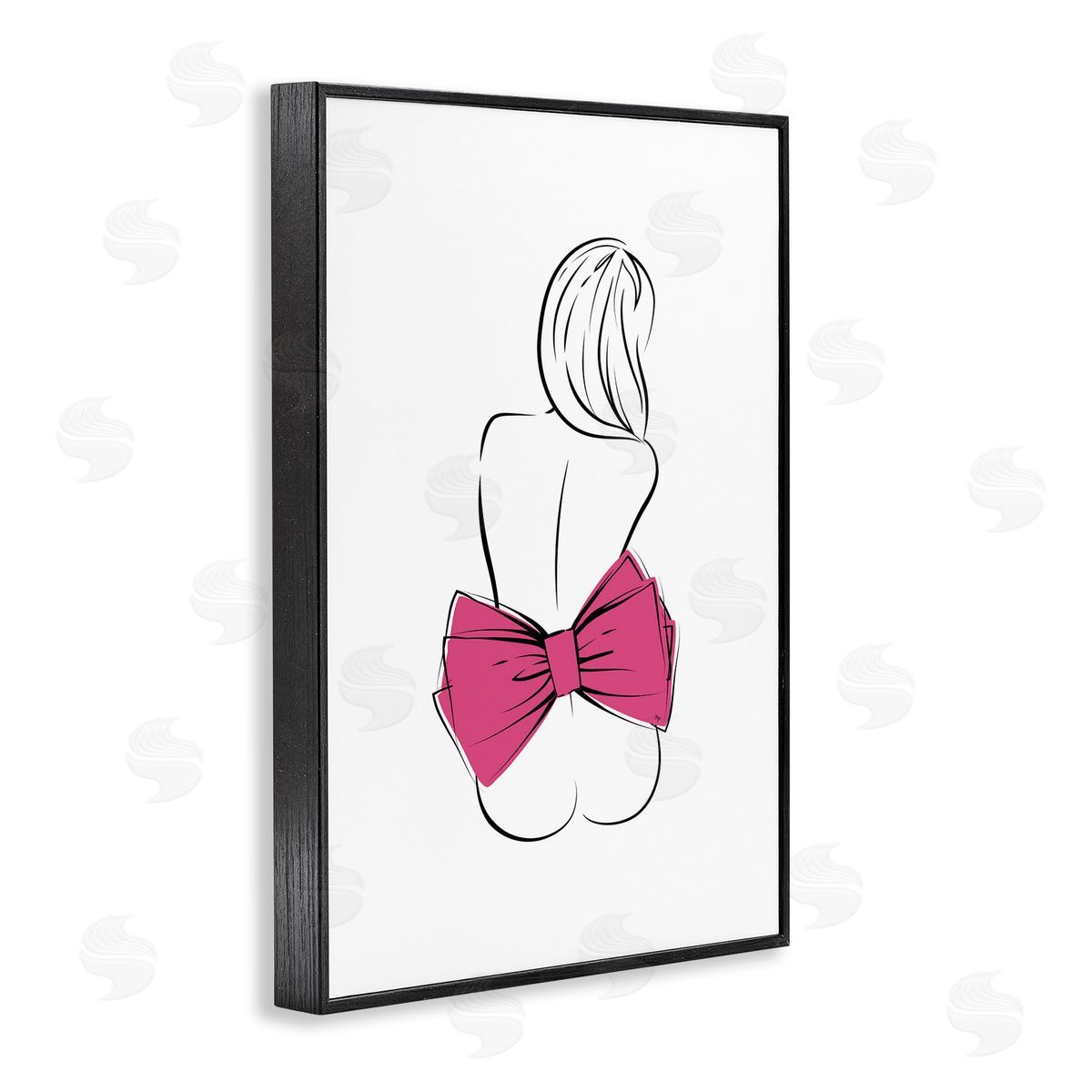 Martina Pavlova Pink Bow Nude Canvas Wall Art Print