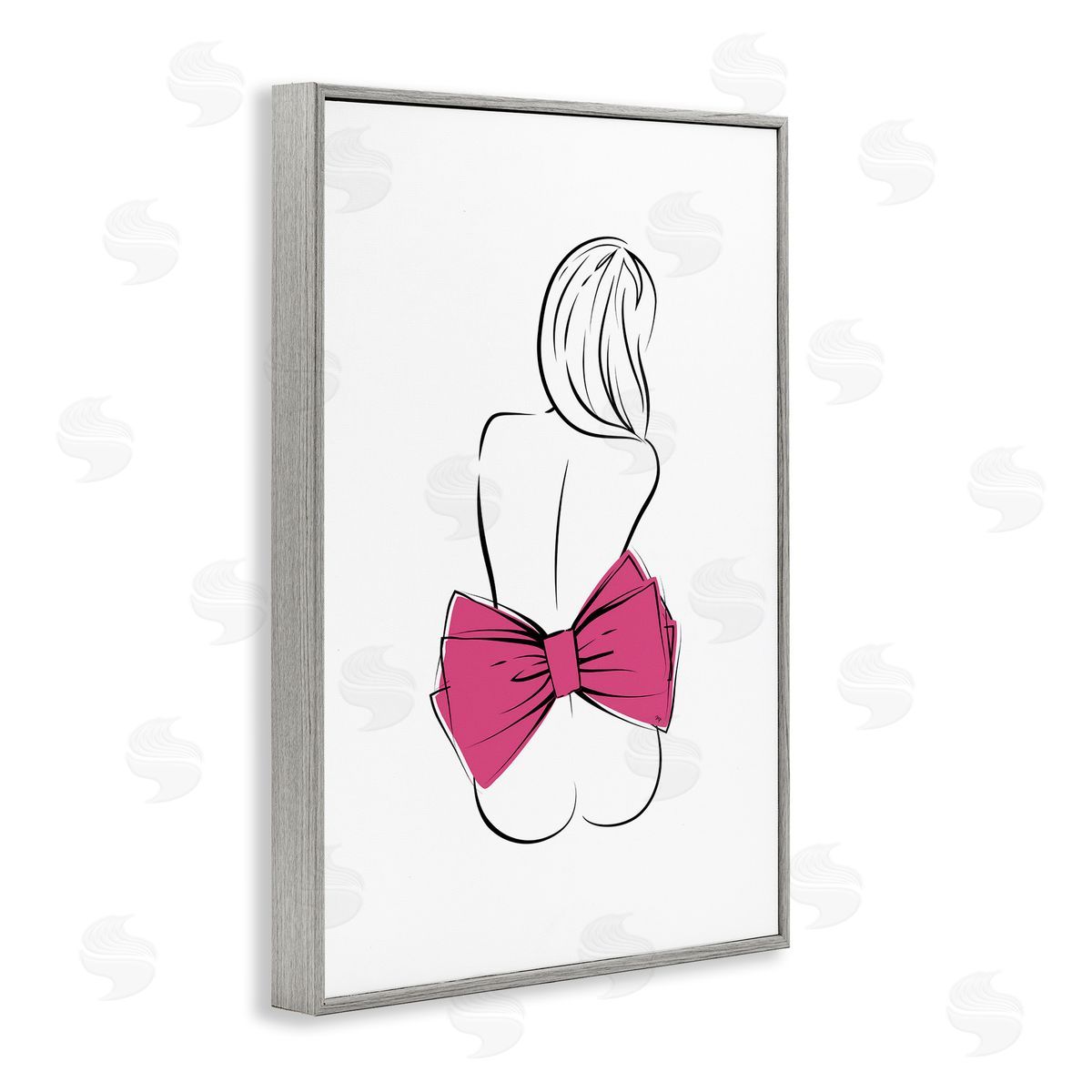 Martina Pavlova Pink Bow Nude Canvas Wall Art Print