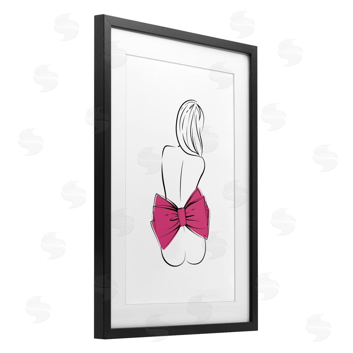Martina Pavlova Pink Bow Nude Canvas Wall Art Print
