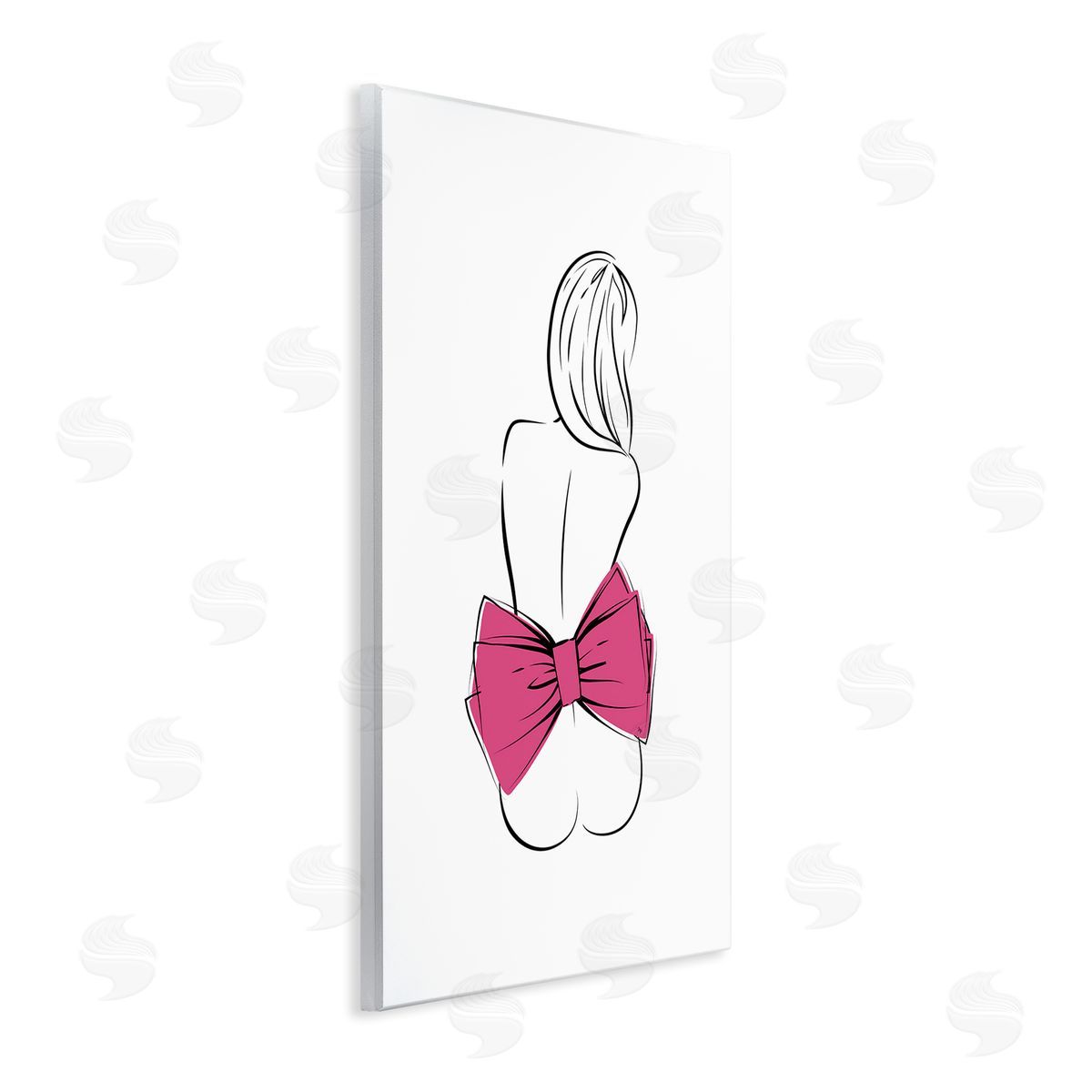 Martina Pavlova Pink Bow Nude Canvas Wall Art Print