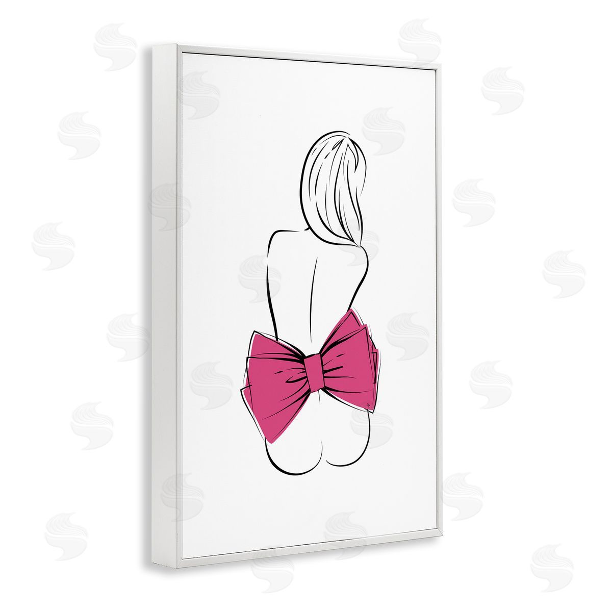 Martina Pavlova Pink Bow Nude Canvas Wall Art Print