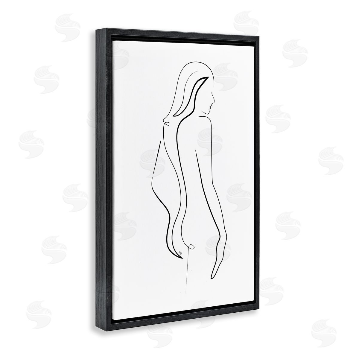 Martina Pavlova Minimal Female Figure Lines Canvas Wall Art Print