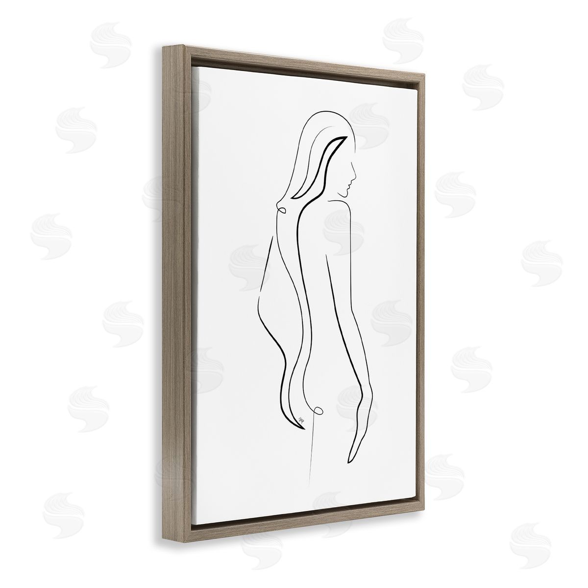 Martina Pavlova Minimal Female Figure Lines Canvas Wall Art Print