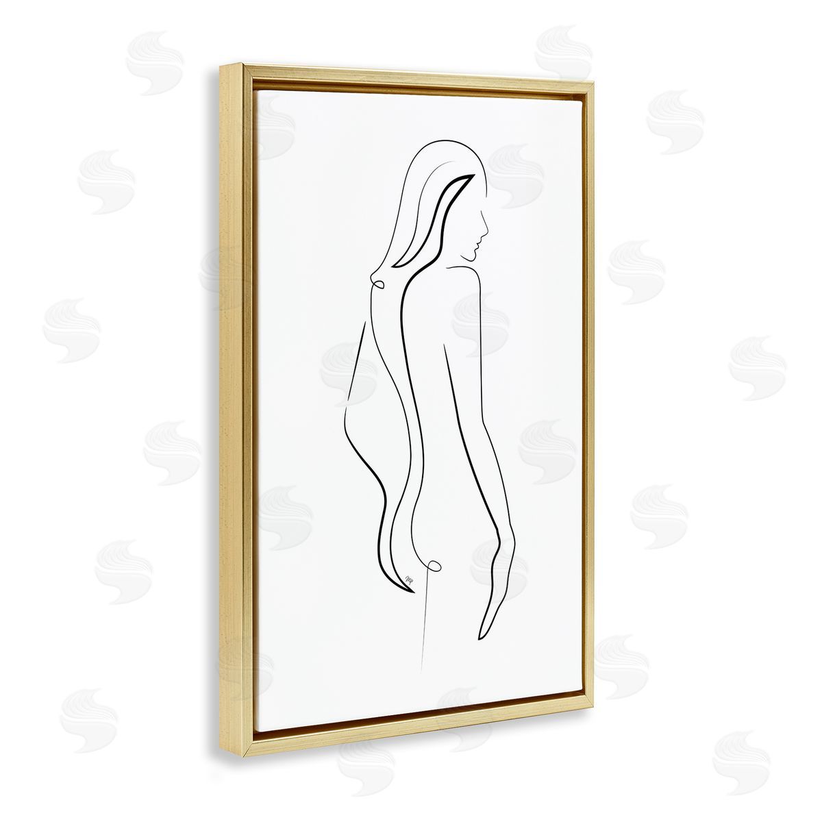 Martina Pavlova Minimal Female Figure Lines Canvas Wall Art Print