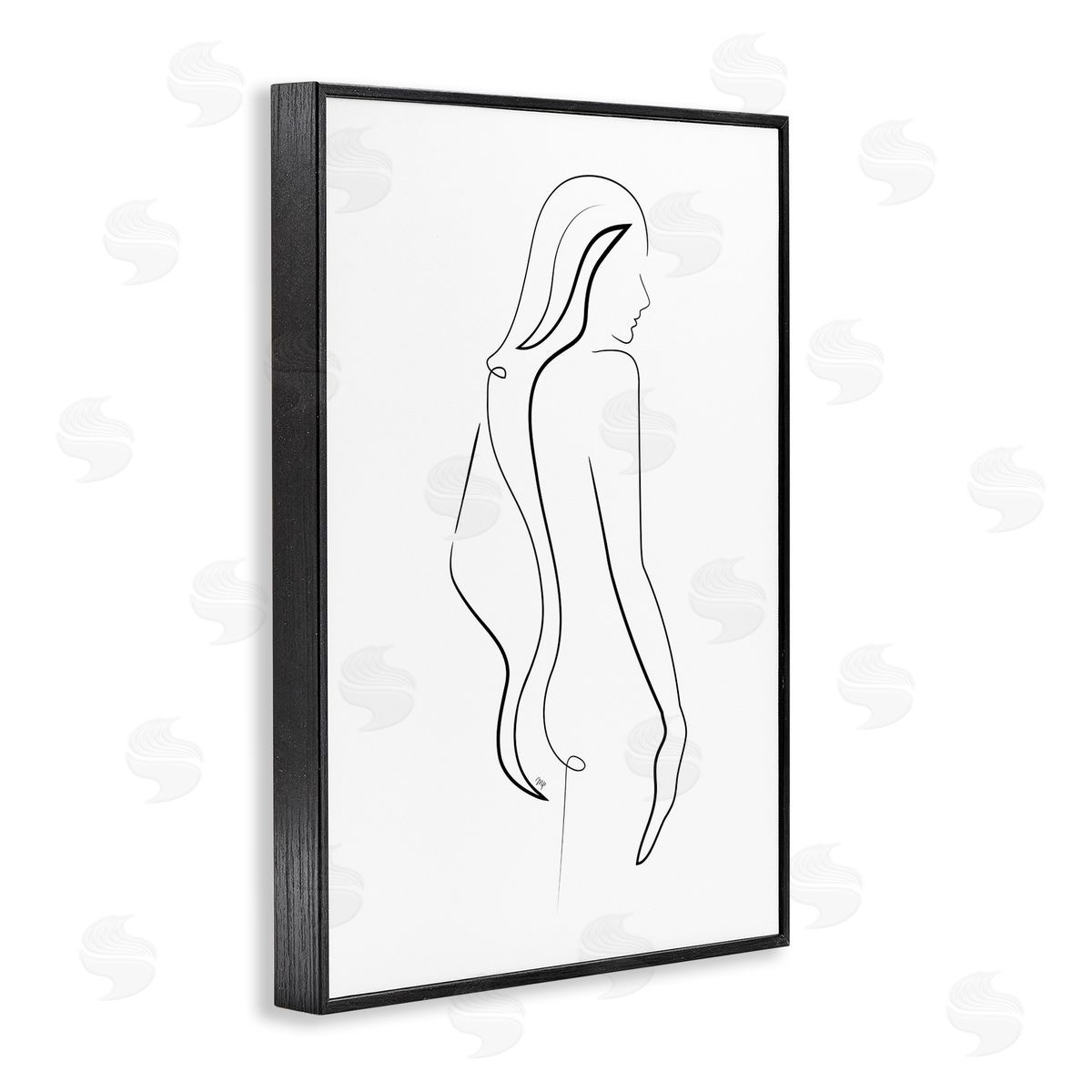 Martina Pavlova Minimal Female Figure Lines Canvas Wall Art Print