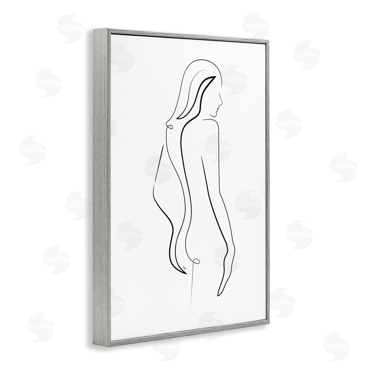 Martina Pavlova Minimal Female Figure Lines Canvas Wall Art Print