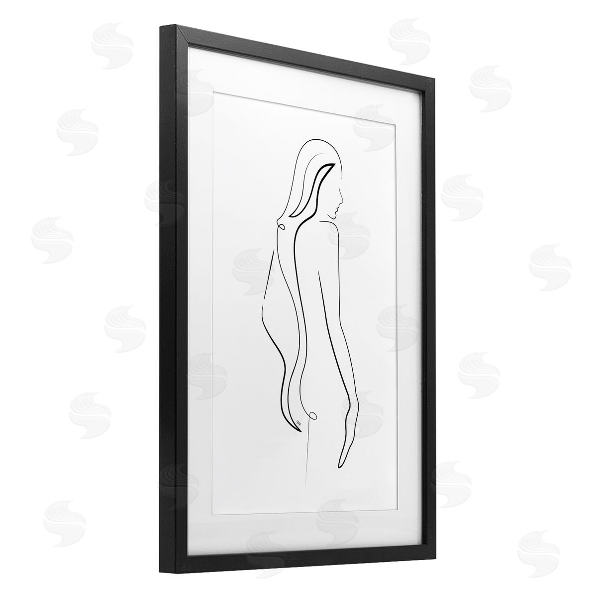 Martina Pavlova Minimal Female Figure Lines Canvas Wall Art Print