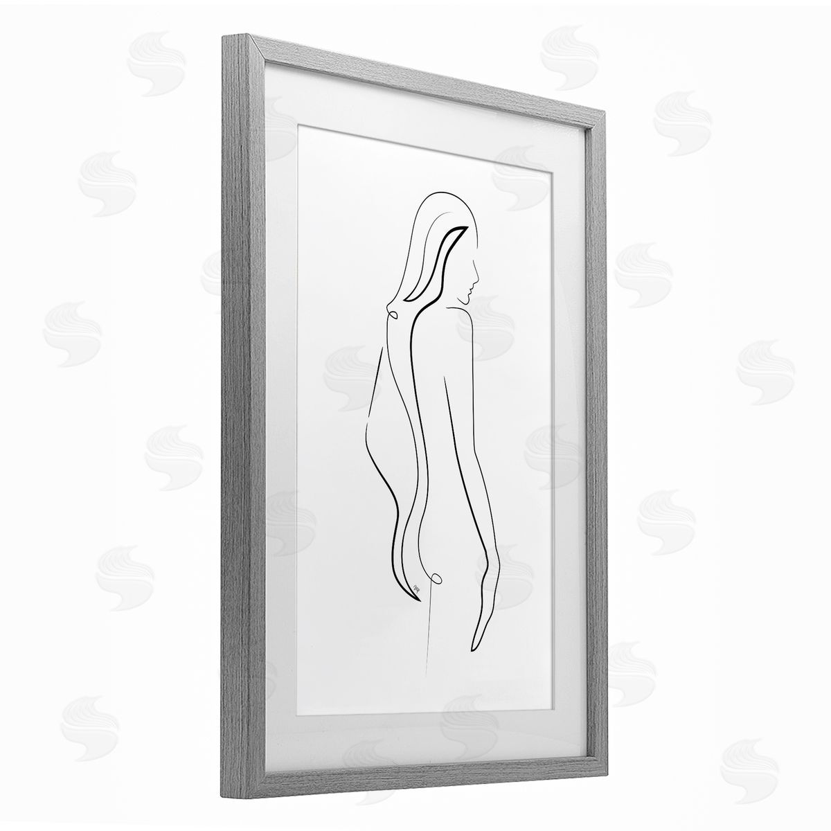 Martina Pavlova Minimal Female Figure Lines Canvas Wall Art Print