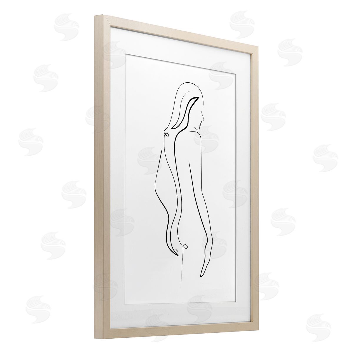 Martina Pavlova Minimal Female Figure Lines Canvas Wall Art Print