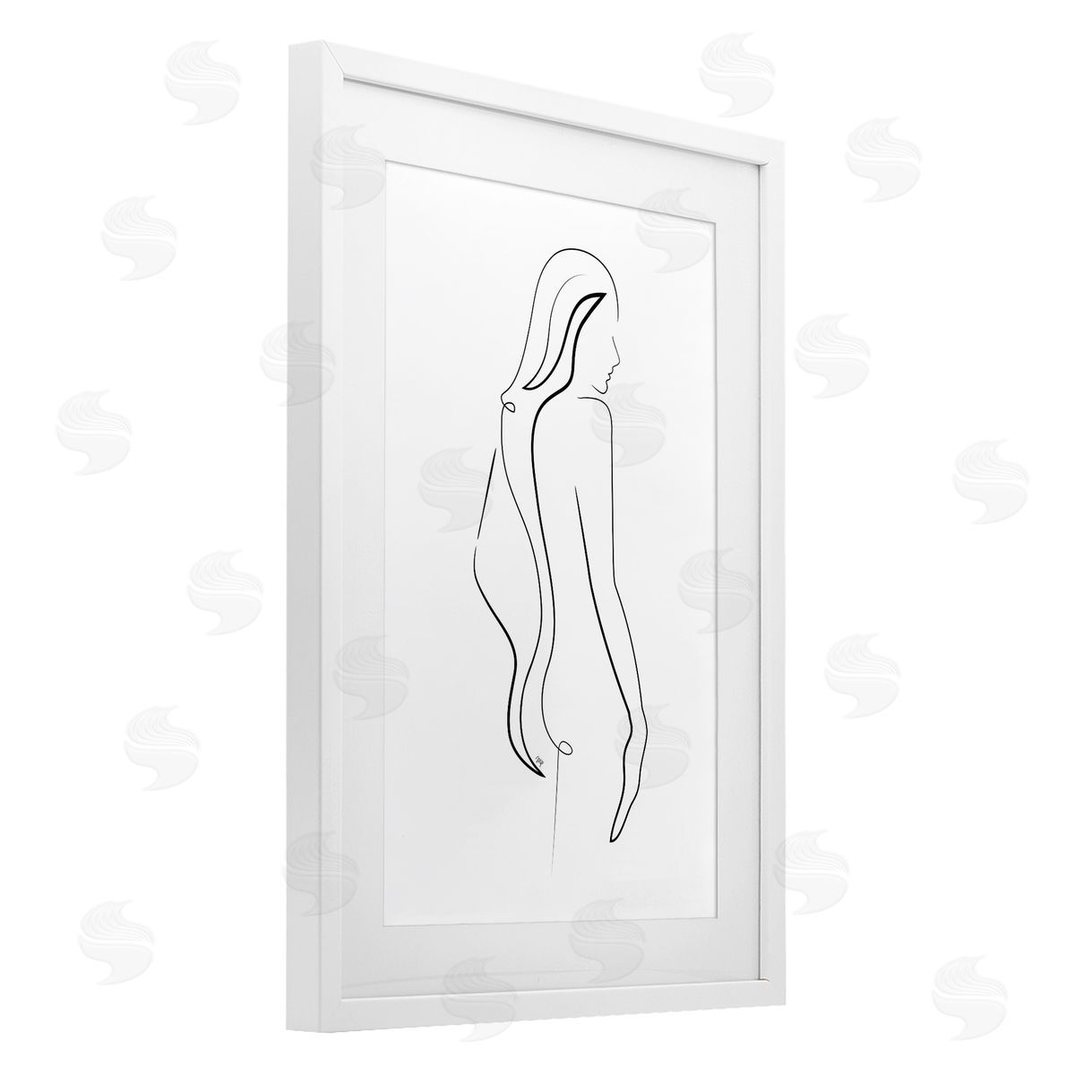 Martina Pavlova Minimal Female Figure Lines Canvas Wall Art Print