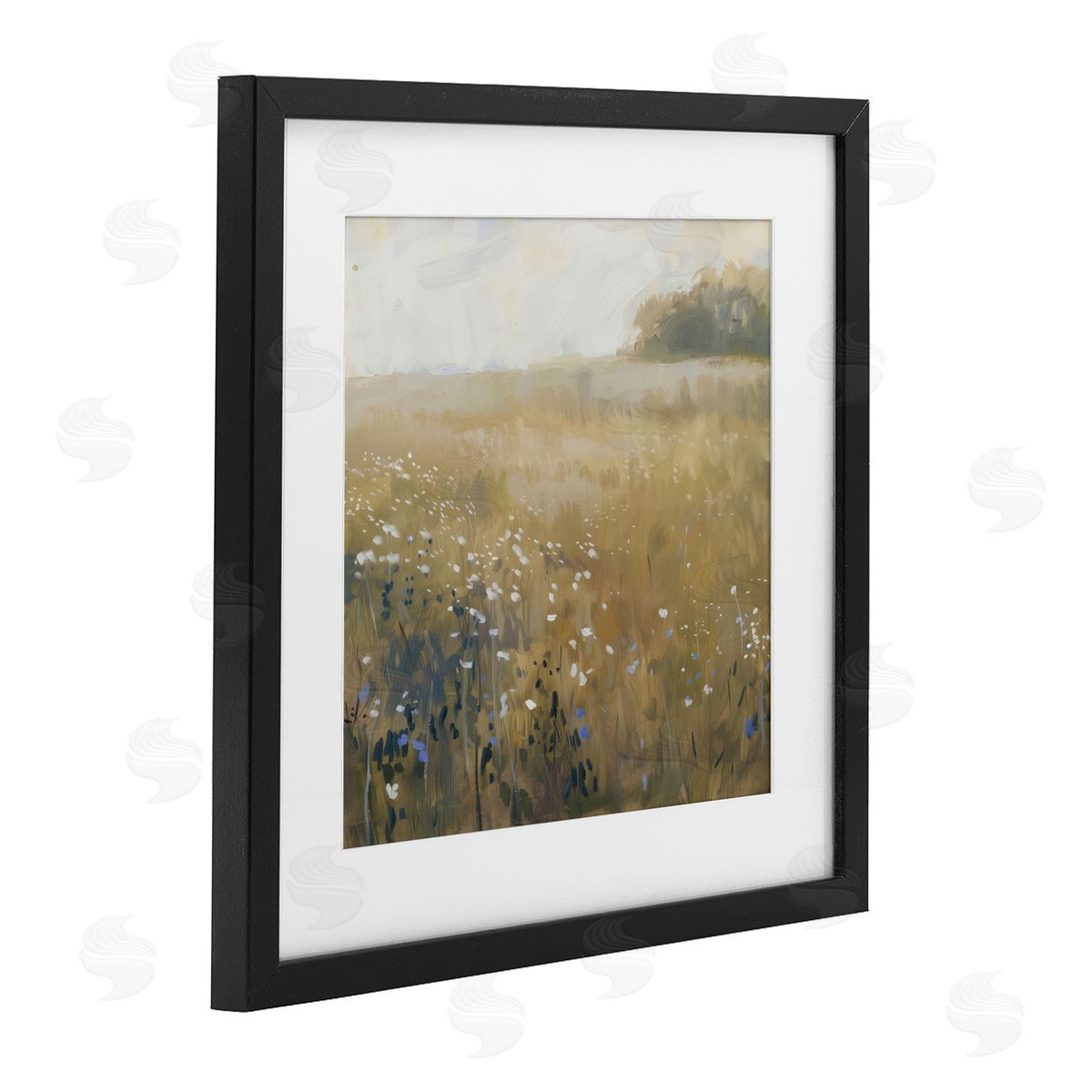 LSR Creative Studio Neutral Wildflower Field Canvas Wall Art Print