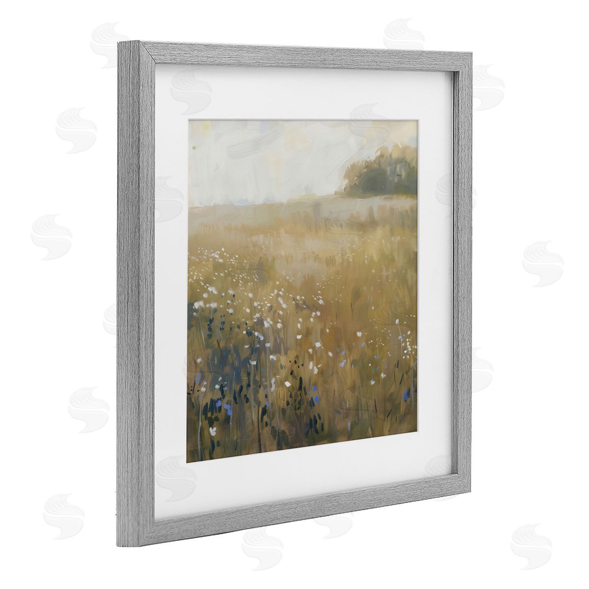LSR Creative Studio Neutral Wildflower Field Canvas Wall Art Print